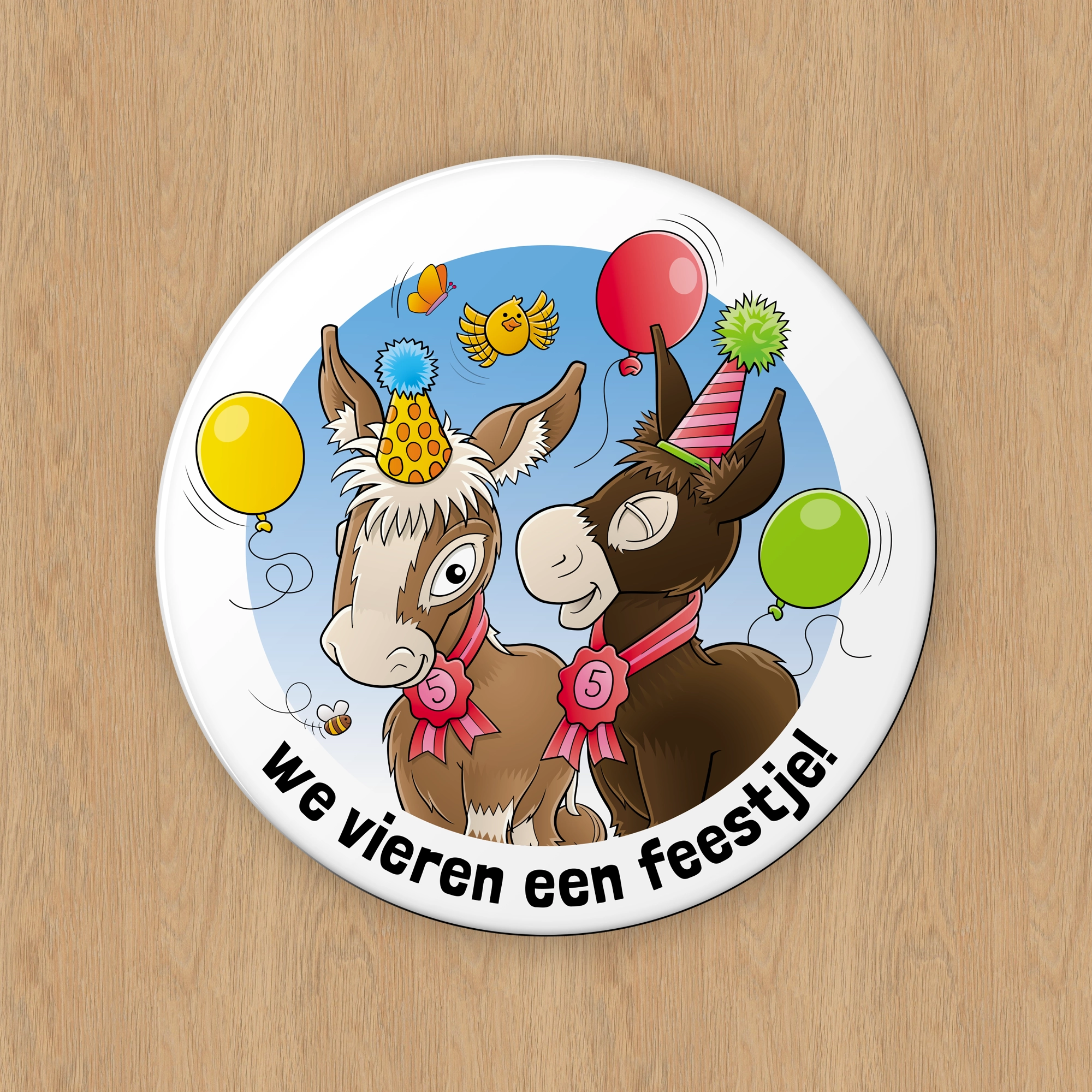 Button We vieren een feestje!